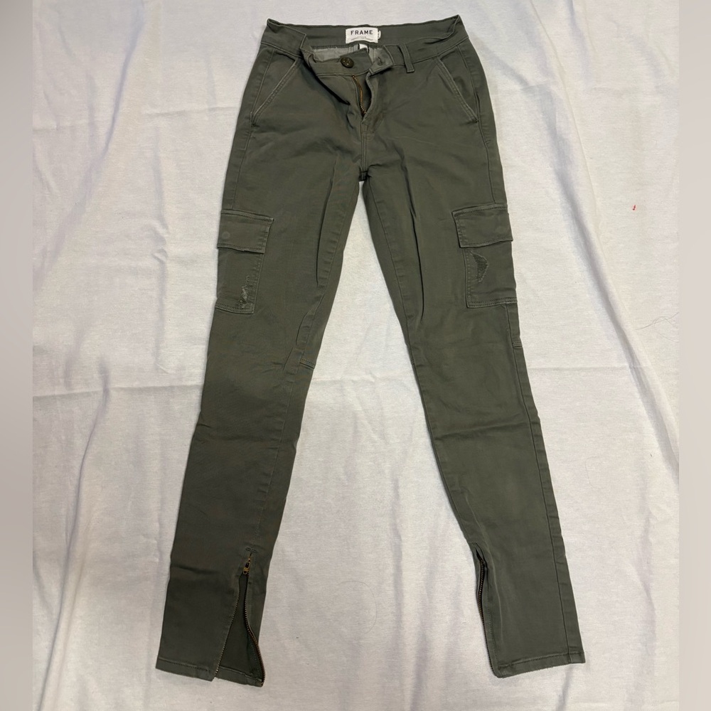 Frame Denim Sage Green Trousers